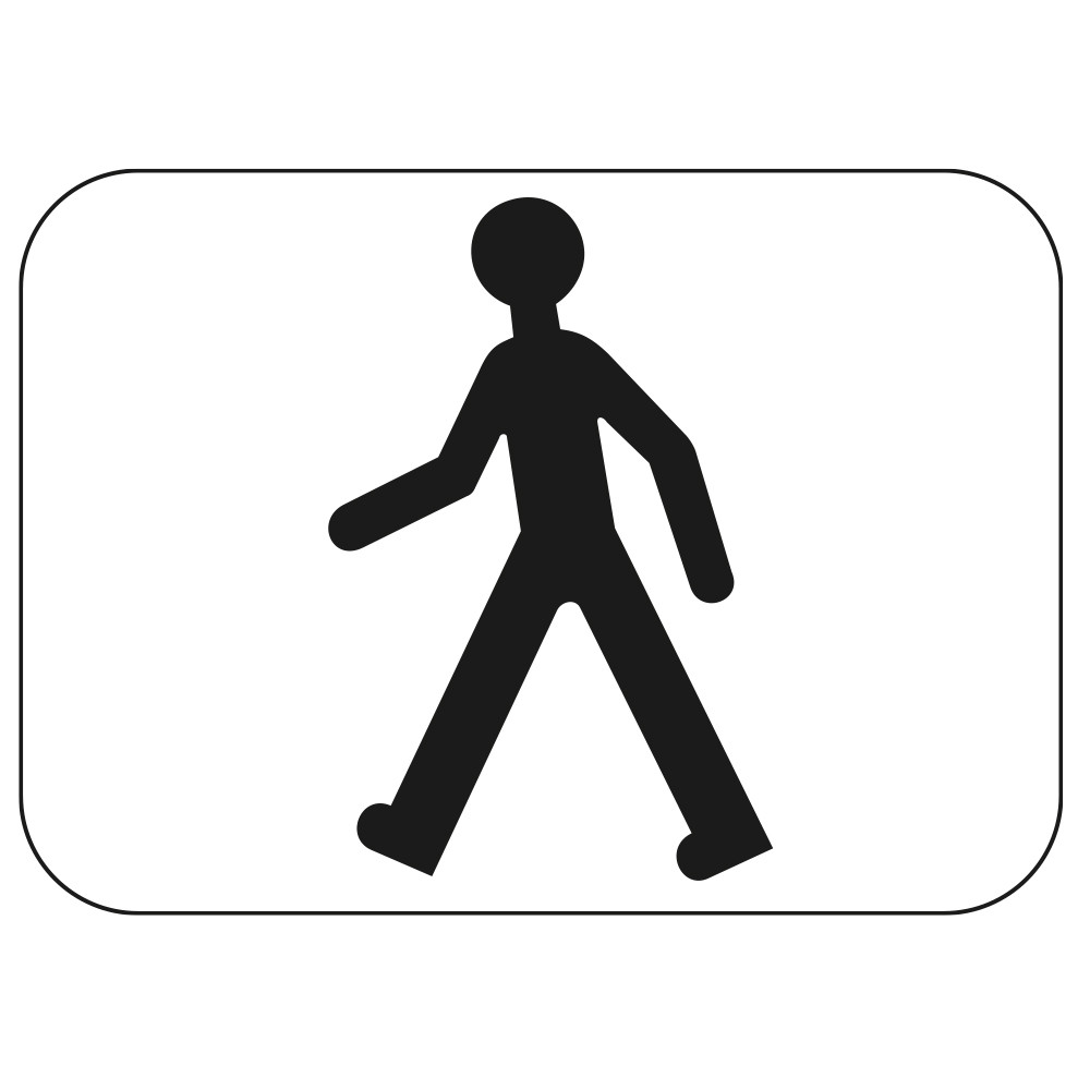 Panonceau Routier de type M4 catégorie piétons en Galva M4p Panonceau Routier de type M4 catégorie piétons en Galva M4p