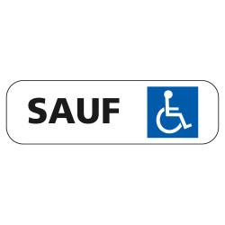 Panonceau Routier de type M6 sauf handicapé PMR M6h complémentaire au panneau stationnement et arrêt interdit en Galva