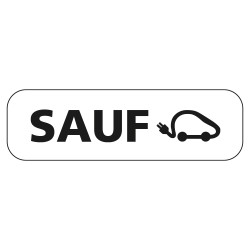 Panonceau Routier de type M6 sauf véhicule électrique M6i complémentaire au panneau stationnement et arrêt interdit en Galva