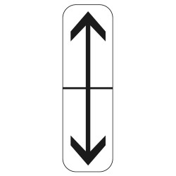 Panonceau Routier de type M8 double flèche haut et bas M8c complément panneau stationnement et arrêt interdit en Galva