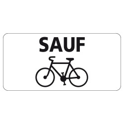 Panonceau Routier de type M9 sauf vélos M9v2 complément panneau routier en Galva