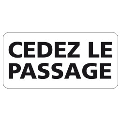 Panonceau Routier de type M9 Cédez le passage M9c complément panneau routier Cédez le passage AB3a en Galva