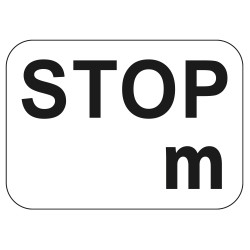 Panonceau Routier de type M5 Stop distance personnalisable M5 complément panneau Stop routier en Galva