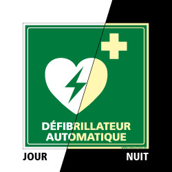 PANNEAU DEFIBRILLATEUR AUTOMATIQUE PHOTOLUMINESCENT (B0329-PHO)