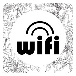 PLAQUE DE PORTE DESIGN SPHERE WIFI - 125X125 mm