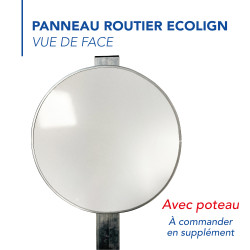 Panneau de fin d'obligation de l'usage des chaînes à neige B44 Signalisation Ronde Fond bleu