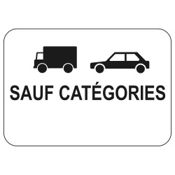 Panonceau Routier Galva Ecolign Type M11d associé au B56 pour zone  d'obligation personnalisée