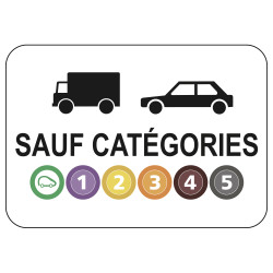Panonceau Routier Galva Ecolign Type M11d associé au B56 pour zone  d'obligation