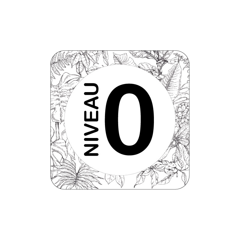 PLAQUE DE PORTE DESIGN SPHERE NIVEAU 0 - 125X125mm PLAQUE DE PORTE DESIGN SPHERE NIVEAU 0 - 125X125mm