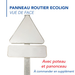 Panneau Danger Chaussée particulièrement glissante A4 Signalisation Triangulaire