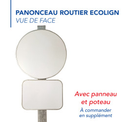 Panonceau Routier Directionnel M3 en Galva Ecolign avec panneau rond obligation - vue de face