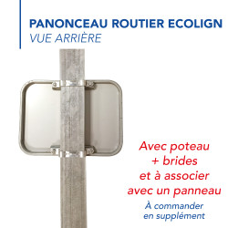 Panonceau Routier Directionnel M3 en Galva Ecolign - vue arrière