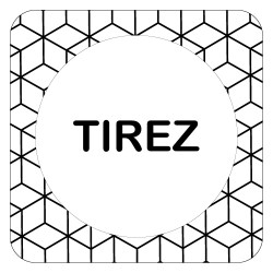 PLAQUE DE PORTE DESIGN SPHERE TIREZ - 125X125 mm