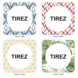 PLAQUE DE PORTE DESIGN SPHERE TIREZ - 125X125 mm