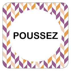 PLAQUE DE PORTE DESIGN SPHERE POUSSEZ - 125X125 mm