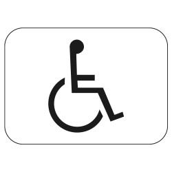 Panonceau Routier de type M4 catégorie handicapés M4n en Galva