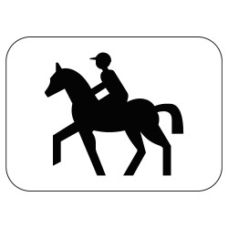 Panonceau routier de type M de catégorie cavaliers Ecolign M4y en Galva