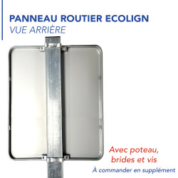 Panneau routier B59 Gamme Ecolign en Galva - vue arrière