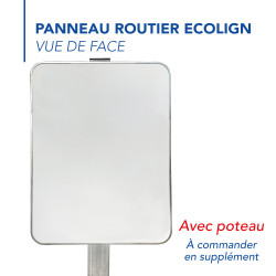 Panneau routier B59 Gamme Ecolign en Galva - vue de face