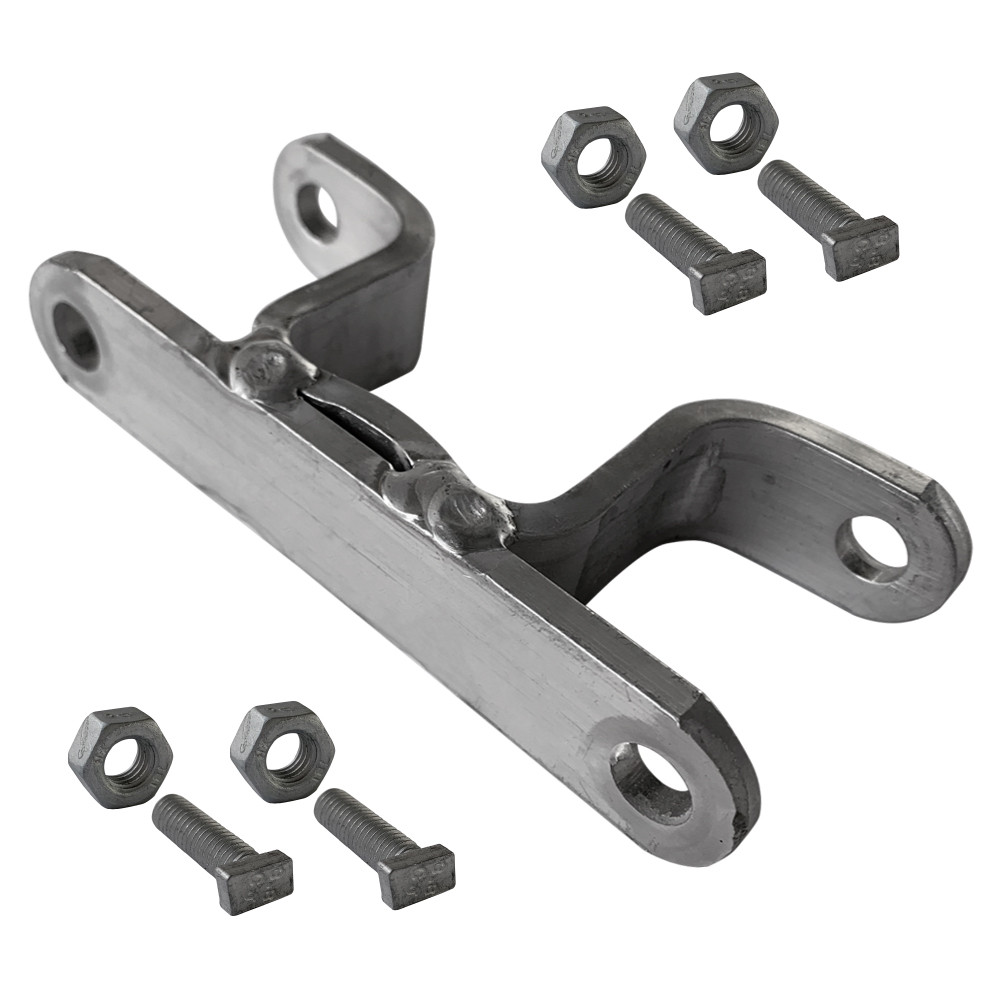 Bride double de fixation sur poteau pour panneau routier en Galva Bride double de fixation sur poteau pour panneau routier en Galva