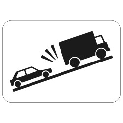 Panonceau Routier de type M9 danger de heurts avec véhicules lents montants M9j2 complément panneau routier type A en Galva