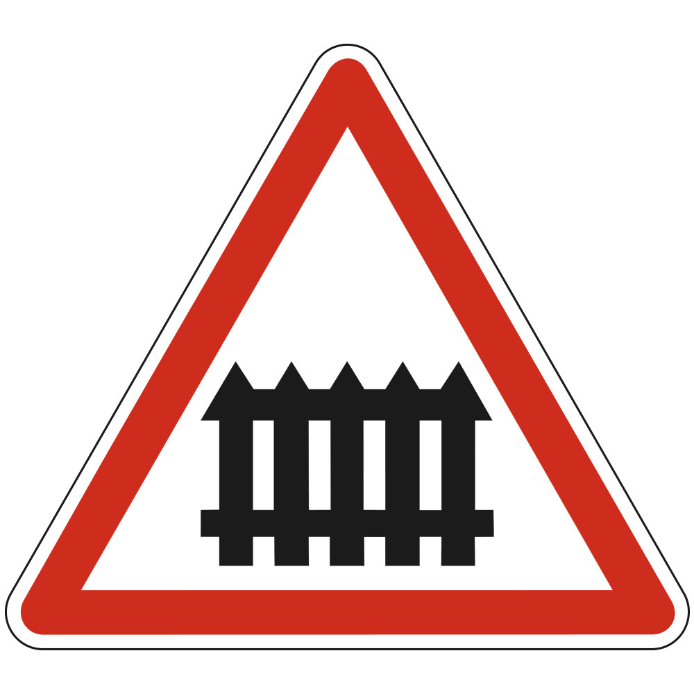 Panneau Danger Passage à niveau à barrières A7 Signalisation Triangulaire Bord Rouge Panneau Sécurité Routière Panneau Danger Passage à niveau à barrières A7 Signalisation Triangulaire Bord Rouge Panneau Sécurité Routière