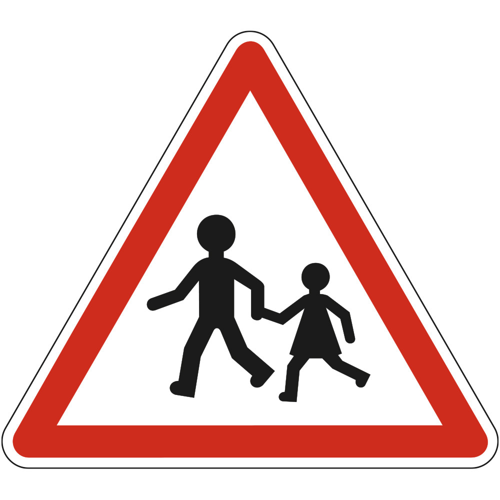 Panneau Danger Endroit fréquenté par les enfants A13a Signalisation Triangulaire Bord Rouge Panneau Sécurité Routière Panneau Danger Endroit fréquenté par les enfants A13a Signalisation Triangulaire Bord Rouge Panneau Sécurité Routière