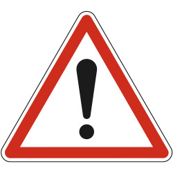 Panneau Danger Autres dangers précisés ou non A14 Signalisation Triangulaire Bord Rouge Panneau Sécurité Routière