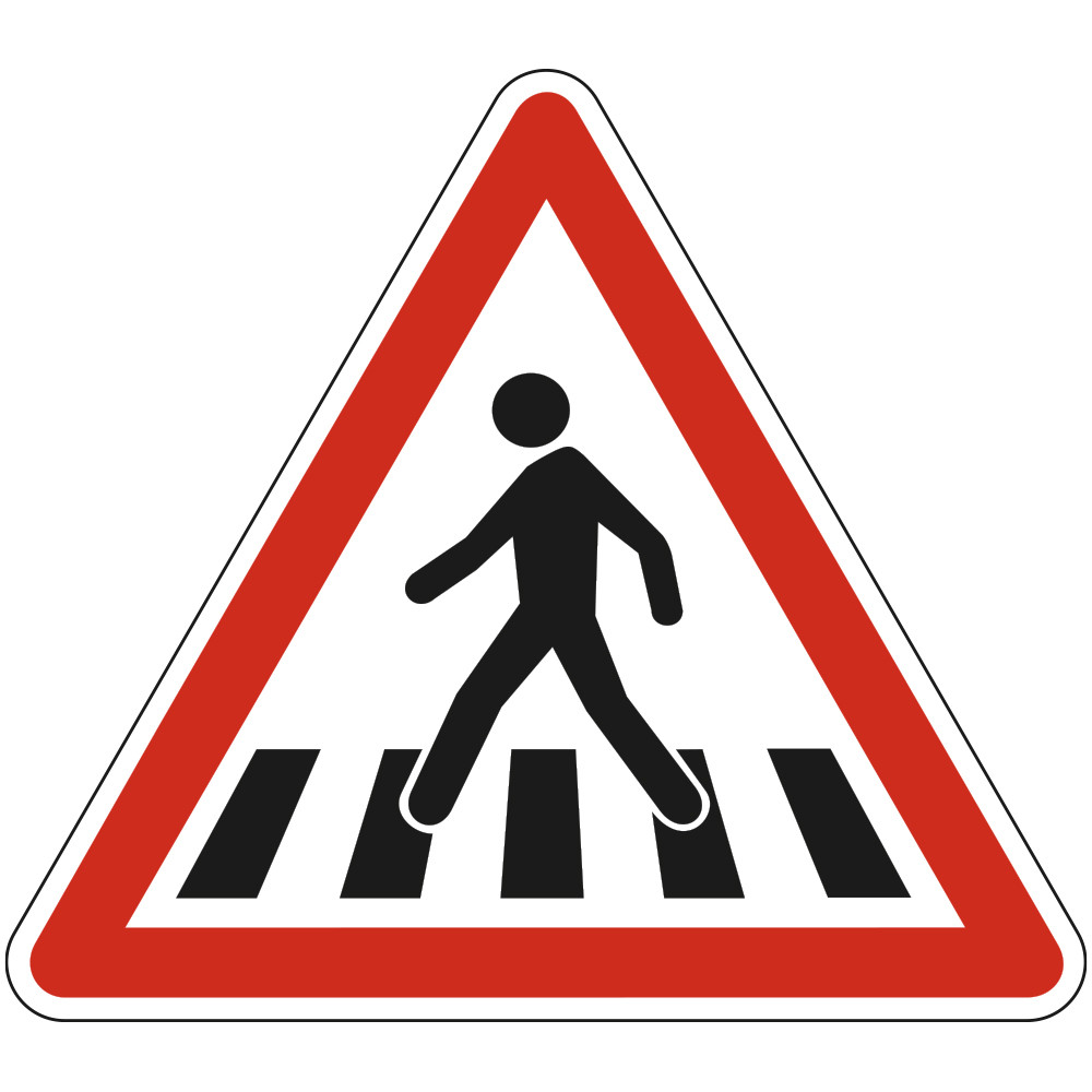 Panneau Danger Passage pour piétons A13b Signalisation Triangulaire Bord Rouge Panneau Sécurité Routière Panneau Danger Passage pour piétons A13b Signalisation Triangulaire Bord Rouge Panneau Sécurité Routière