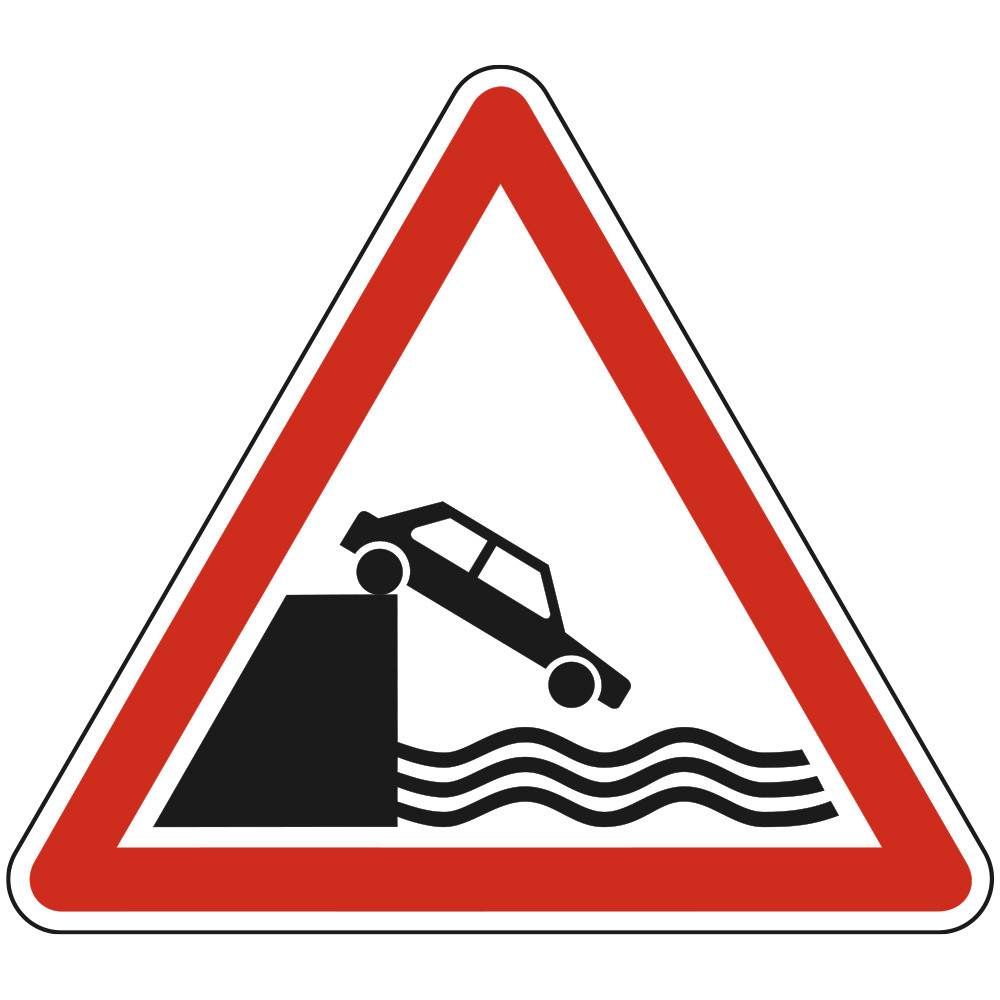 Panneau Danger Débouché sur un quai ou une berge A20 Signalisation Triangulaire Bord Rouge Panneau Sécurité Routière Panneau Danger Débouché sur un quai ou une berge A20 Signalisation Triangulaire Bord Rouge Panneau Sécurité Routière