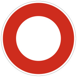 Panneau Interdiction Circulation interdite à tout véhicule dans les deux sens B0 Signalisation Ronde Panneau Sécurité routière