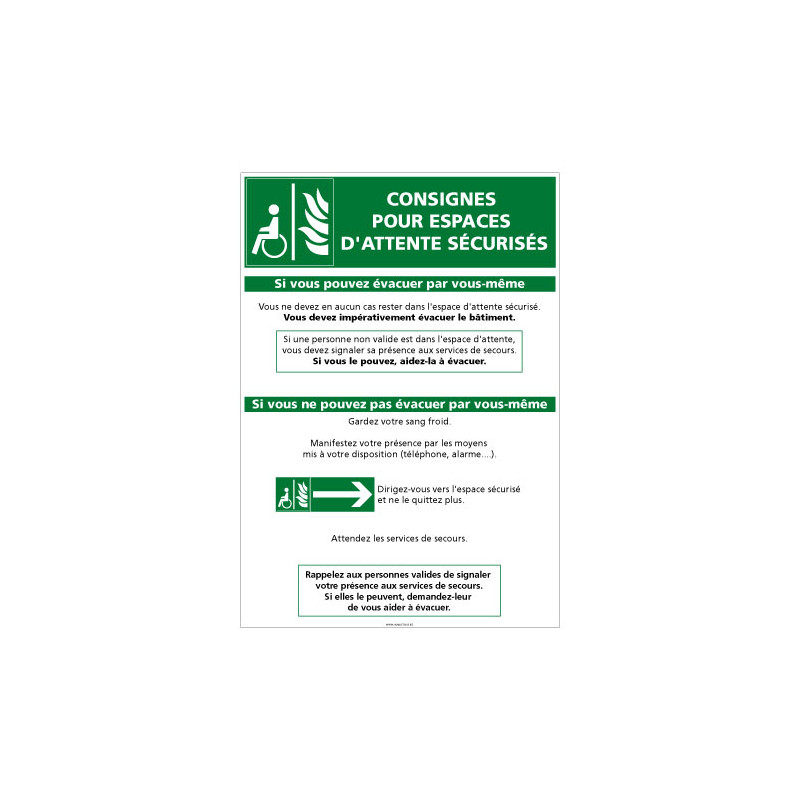 CONSIGNES POUR ESPACES D'ATTENTE SECURISES (B0367)