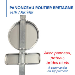 panneau routier rond obligation et panonceau bretagne fixation