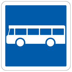 Panneau d'indication Arrêt d'autobus C6 Signalisation Carré Fond bleu Panneau Sécurité Routière