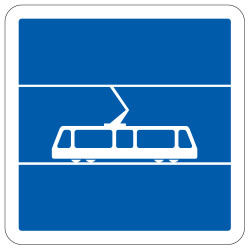 Panneau d'indication Arrêt tramway C7 Signalisation Carré Fond bleu Panneau Sécurité Routière