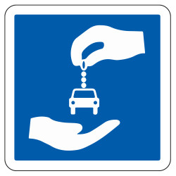 Panneau d'indication Station d'autopartage C9 Signalisation Carré Fond bleu Panneau Sécurité Routière