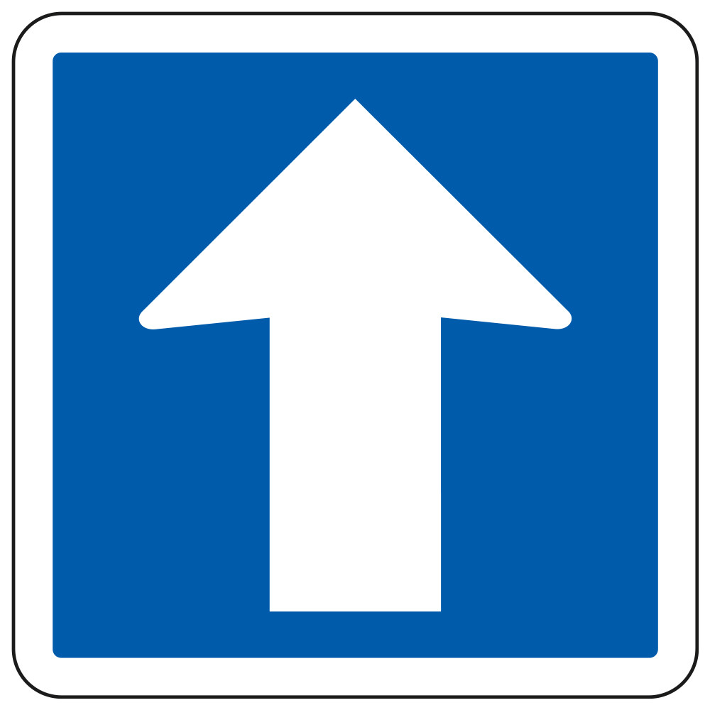 Panneau d'indication Circulation à sens unique C12 Signalisation Carré Fond bleu Panneau Sécurité Routière Panneau d'indication Circulation à sens unique C12 Signalisation Carré Fond bleu Panneau Sécurité Routière
