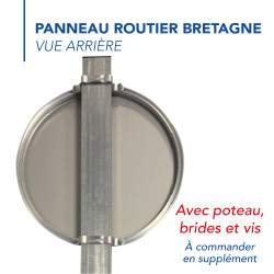 panneau routier rond obligation bretagne fixation