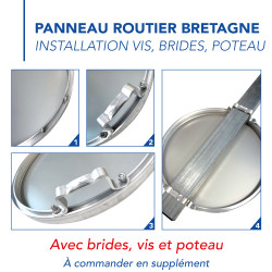 panneau routier rond obligation bretagne fixation