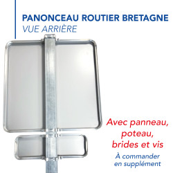 panneau routier carré indication et panonceau bretagne fixation