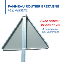 panneau routier triangle danger bretagne fixation