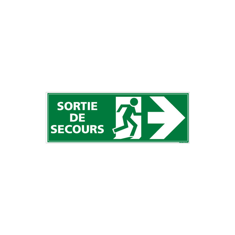 Panneau SORTIE ISSUE DE SECOURS (DROITE) (B0391)