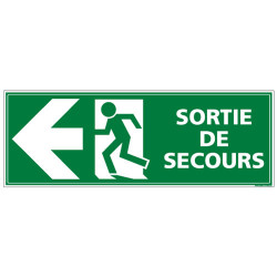 Panneau SORTIE DE SECOURS (GAUCHE) (B0392)