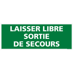 Panneau LAISSER LIBRE SORTIE DE SECOURS (B0393)