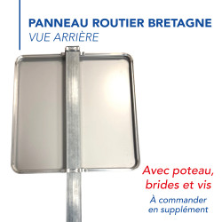 panneau routier carré indication bretagne fixation