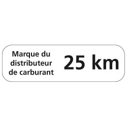 Panonceau Routier Galva Ecolign Type M1a - Information de distance carburant personnalisé