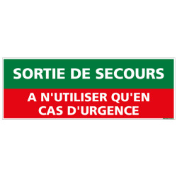 Panneau SORTIE DE SECOURS URGENCE (B0397)