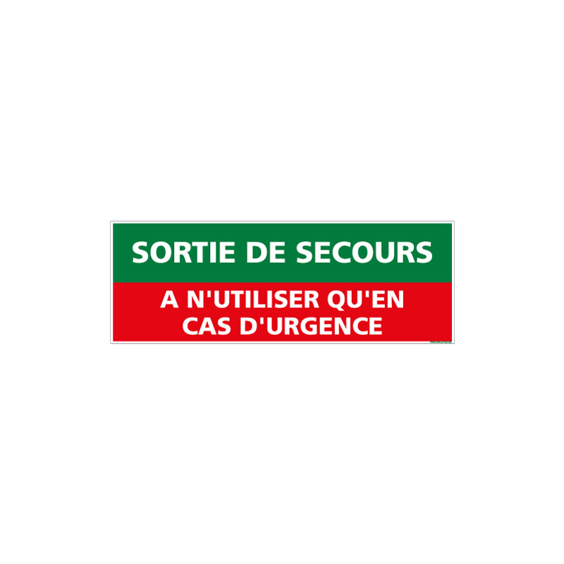 Panneau SORTIE DE SECOURS URGENCE (B0397)