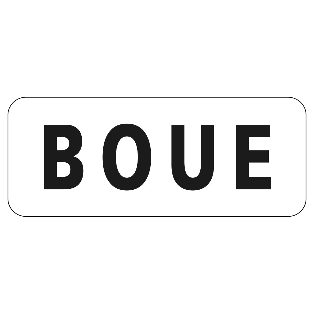 Panonceau Routier de type M9z Ecolign en Galva texte Boue Panonceau Routier de type M9z Ecolign en Galva texte Boue