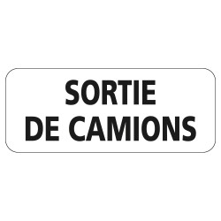 Panonceau Routier de type M9z Ecolign en Galva texte Sortie de camions